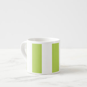 Green Stripes, White Stripes, Striped Pattern Espresso Cup