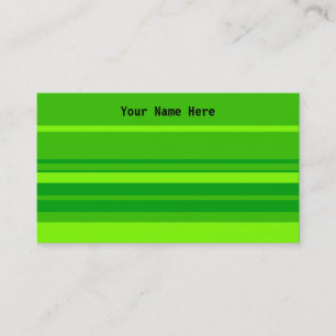 Green Stripes, Your Name Here Business Card