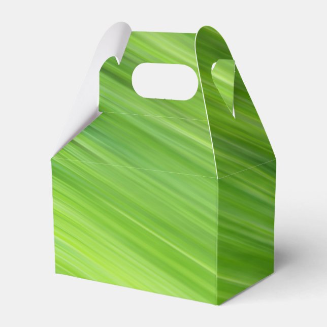 Green strips pattern favour box (Back Side)