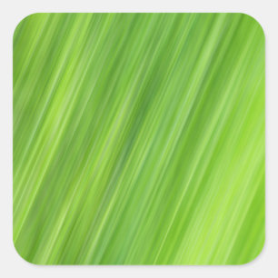Green strips pattern square sticker