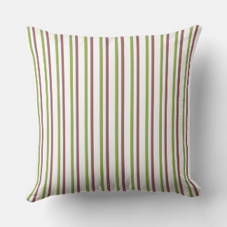 green strips throw pillow