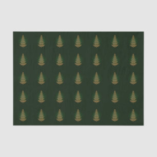 Green Stylish Christmas Tree Tissue Paper