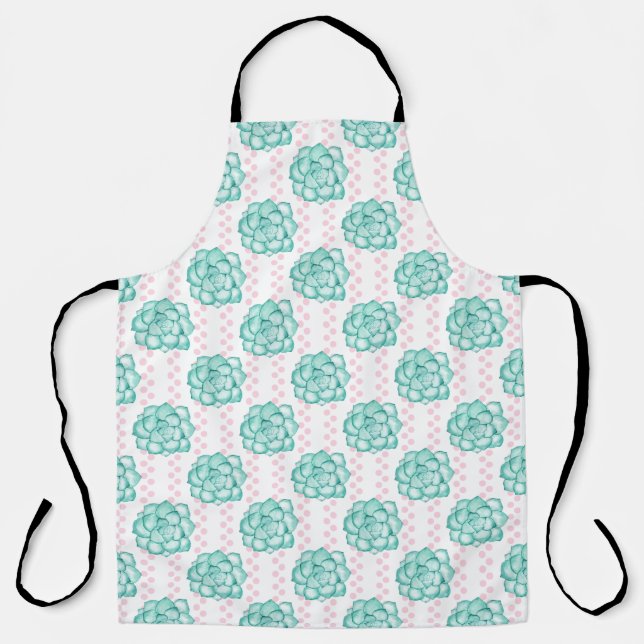 Green Succulent Apron (Front)