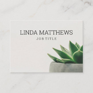 Green Succulent Botanical Business Card