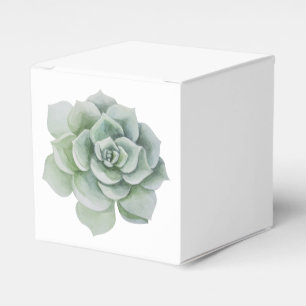 Green Succulent Cactus Watercolor Party Wedding Favour Box