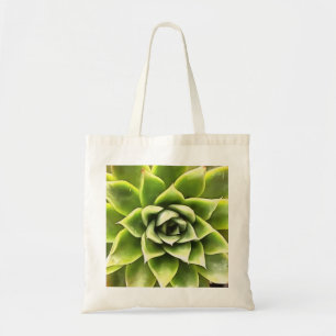 Green Succulent Close Up Cacti Art Tote Bag