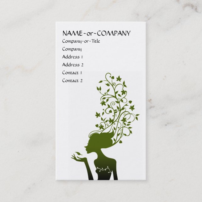 green sugar business card (Front)