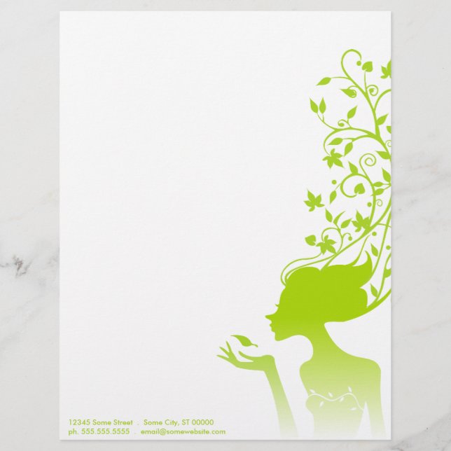 green sugar customized letterhead (Front)