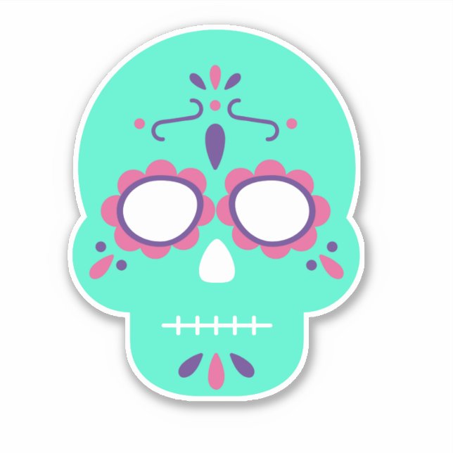 Green sugar skull (Front)