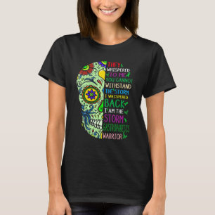 Green Sugar Skull Gastroparesis Warrior I Am The S T-Shirt