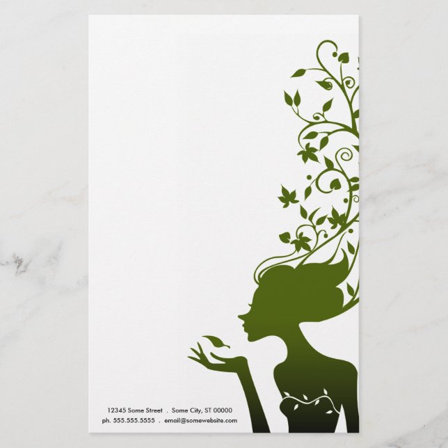 green sugar stationery (Front)