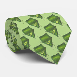 Green Summer Camp Camping Tent Print Tents Tie