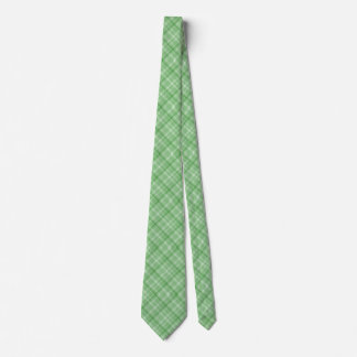 Green Summer Plaid Pattern Tie