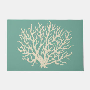 Green Summer Sea Coral Doormat Rug