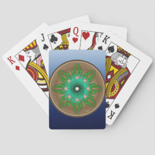 Green Sun Playing Cards