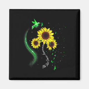 Green Sunflower Bile Duct Cancer Awareness  Magnet
