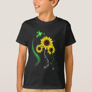 Green Sunflower Bile Duct Cancer Awareness  T-Shirt