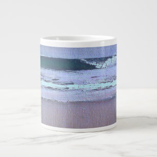 Green Sunlight Ocean Surf Wave California Large Coffee Mug