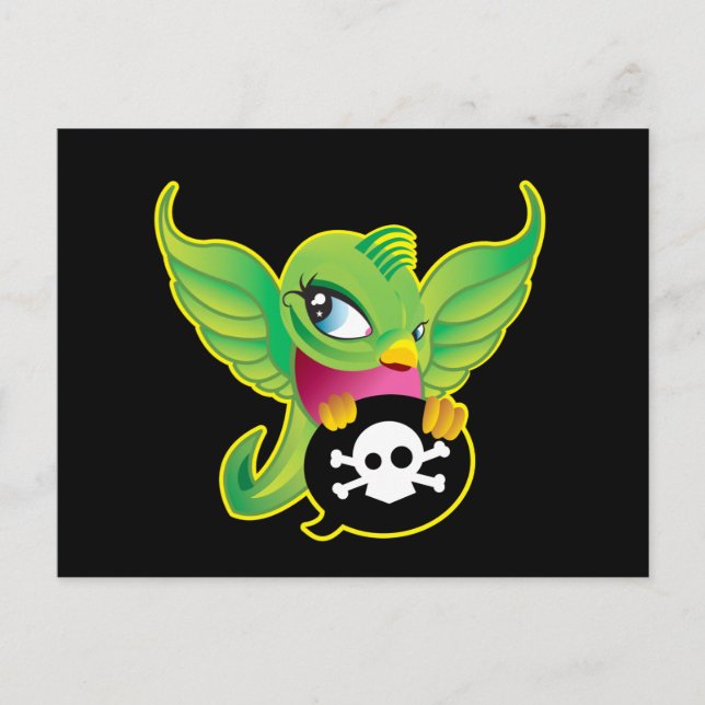 Green Swallow Postcard (Front)