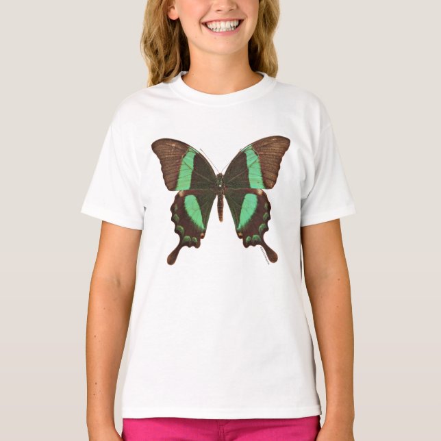 Green Swallowtail Butterfly T-Shirt (Front)