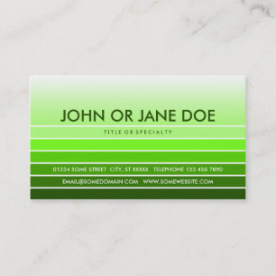 green swatch business card