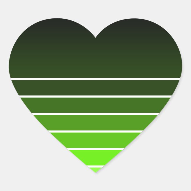green swatch heart sticker (Front)