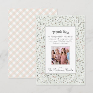Green Sweet Candy Fall Baby Shower Thank You Card