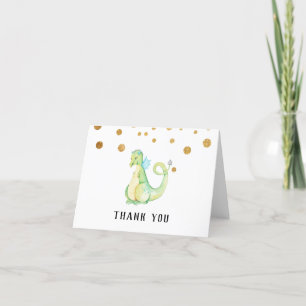 * Green Sweet Dragon Baby Shower Cute Thank You