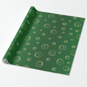 Green Swirl Christmas Wrapping Paper