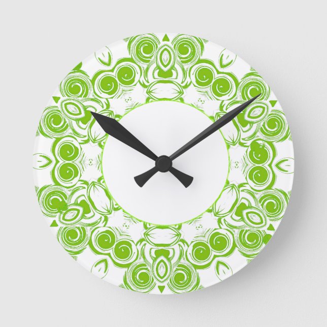 Green Swirl Clock (Front)