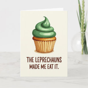 Green Swirl Cupcake Card