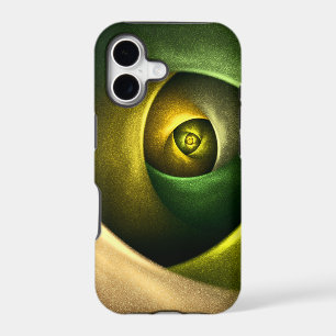 Green Swirl Floral Modern Abstract Art Pattern #23