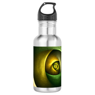 Green Swirl Floral Modern Abstract Art Pattern #23 532 Ml Water Bottle