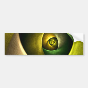 Green Swirl Floral Modern Abstract Art Pattern #23 Bumper Sticker