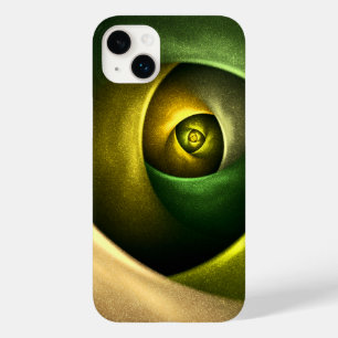 Green Swirl Floral Modern Abstract Art Pattern #23 Case-Mate iPhone 14 Plus Case