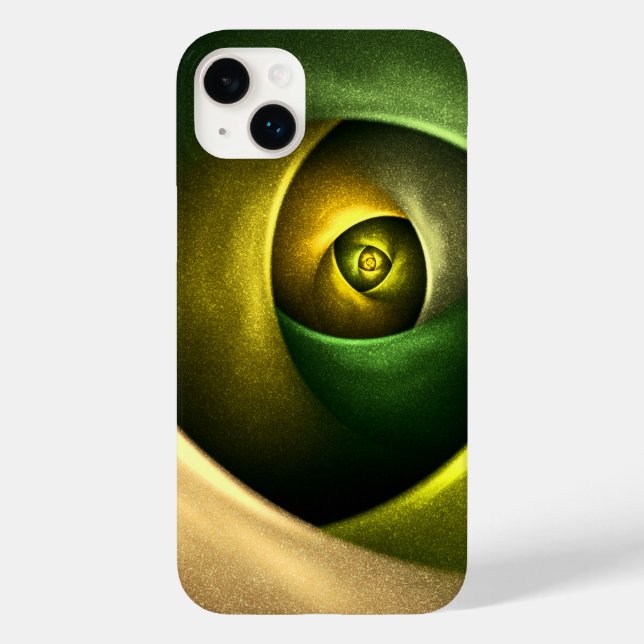 Green Swirl Floral Modern Abstract Art Pattern #23 Case-Mate iPhone Case (Back)