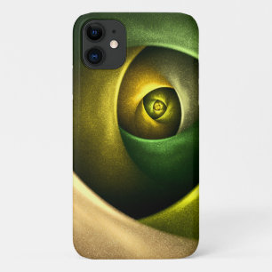 Green Swirl Floral Modern Abstract Art Pattern #23 iPhone 11 Case