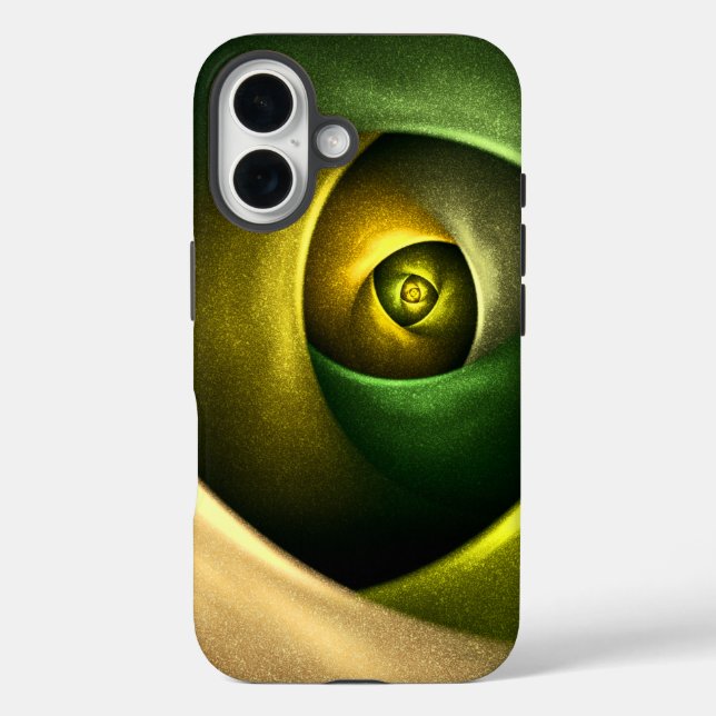 Green Swirl Floral Modern Abstract Art Pattern #23 Case-Mate iPhone Case (Back)