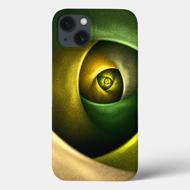 Green Swirl Floral Modern Abstract Art Pattern #23 Case-Mate iPhone Case (Back)