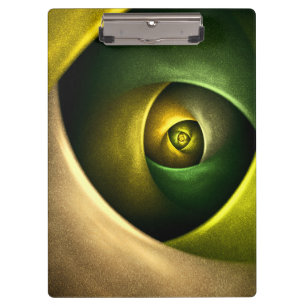 Green Swirl Floral Modern Abstract Art Pattern #23 Clipboard