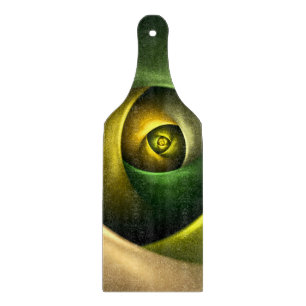 Green Swirl Floral Modern Abstract Art Pattern #23 Cutting Board