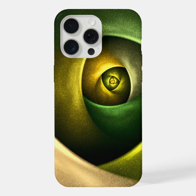 Green Swirl Floral Modern Abstract Art Pattern #23 iPhone Case (Back)