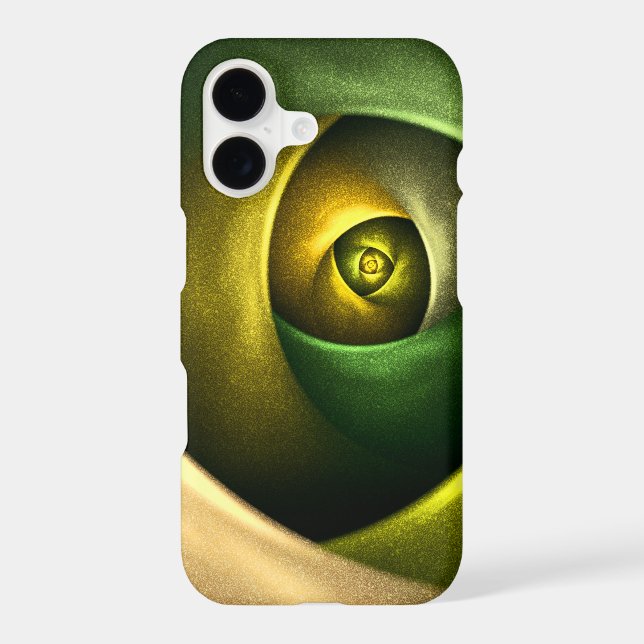 Green Swirl Floral Modern Abstract Art Pattern #23 iPhone Case (Back)