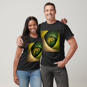 Green Swirl Floral Modern Abstract Art Pattern #23 T-Shirt