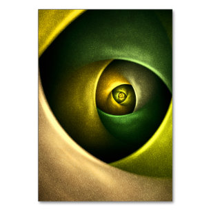 Green Swirl Floral Modern Abstract Art Pattern #23 Table Number