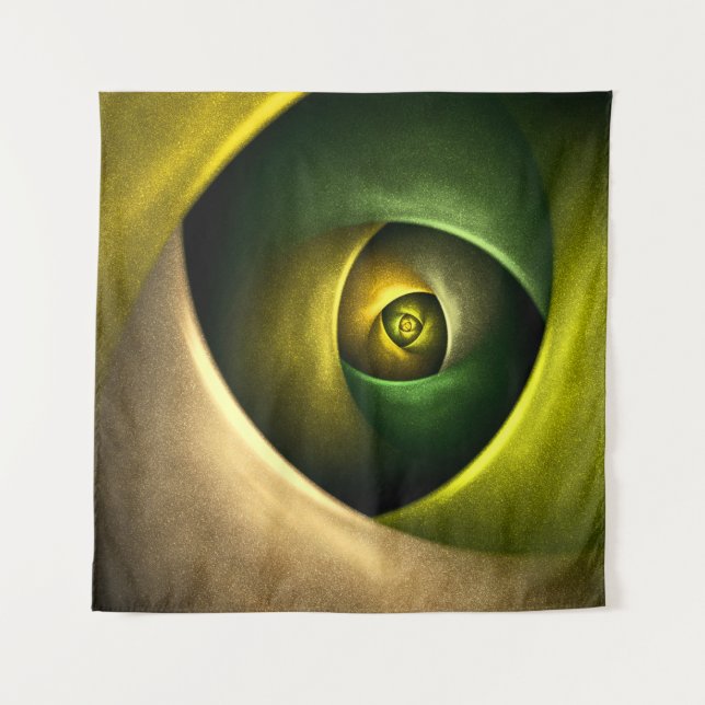 Green Swirl Floral Modern Abstract Art Pattern #23 Tapestry (Front)