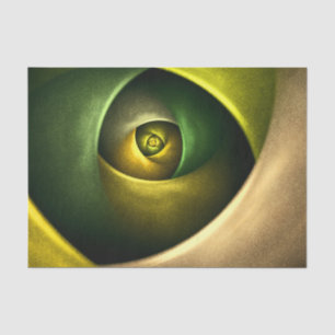 Green Swirl Floral Modern Abstract Art Pattern #23 Tissue Paper