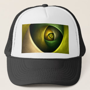 Green Swirl Floral Modern Abstract Art Pattern #23 Trucker Hat
