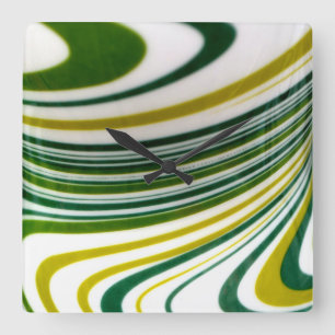 Green Swirl Wall Clock