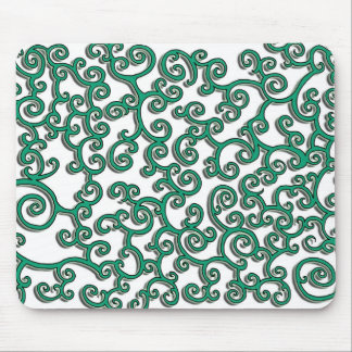 Green swirlie mousepad